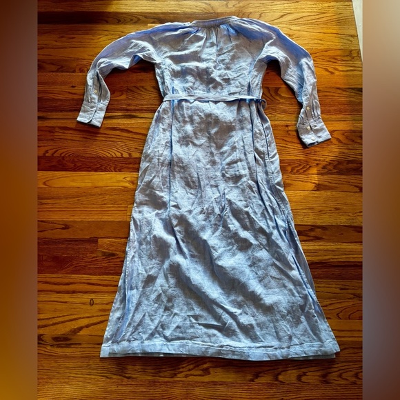 NWT - J. Crew Sky Blue Cabana Linen Dress - XSP - Picture 11 of 11